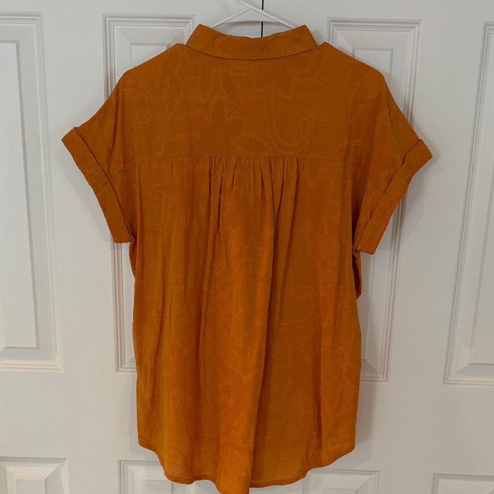 Splendid Orange Button Down Shirt - image 2